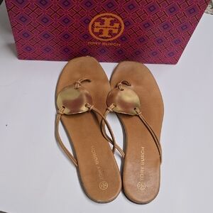 Tory Burch Brown Leather Sandals
